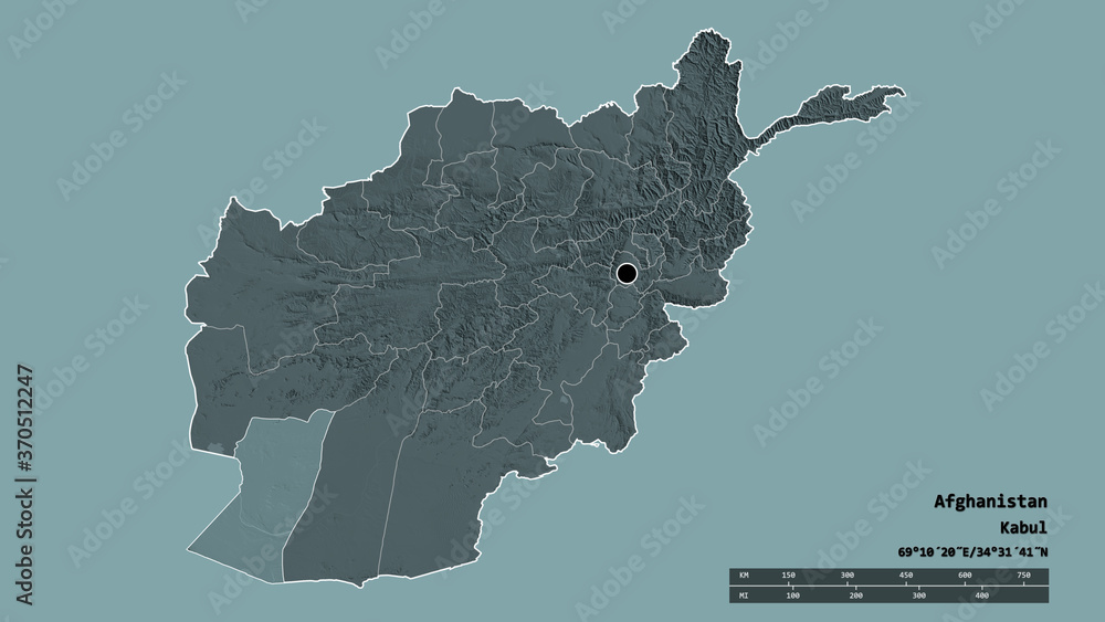 Location of Nimruz, province of Afghanistan,. Administrative