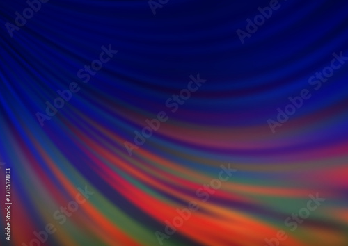 Dark Blue, Red vector template with lines, ovals.