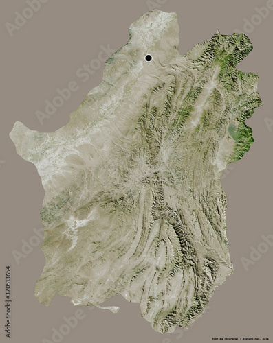 Paktika, province of Afghanistan, on solid. Satellite photo