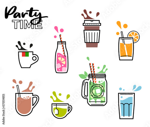drinks icon splashes