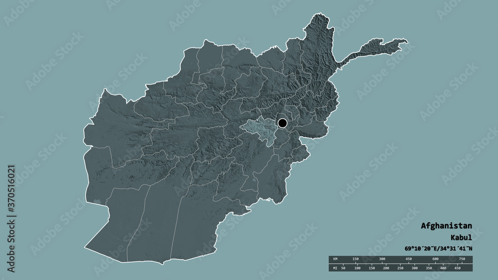 Location of Wardak, province of Afghanistan,. Administrative