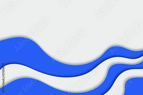 Abstract curved wave template for your design. Vector illustration with curves lines. Wavy paper cut background.