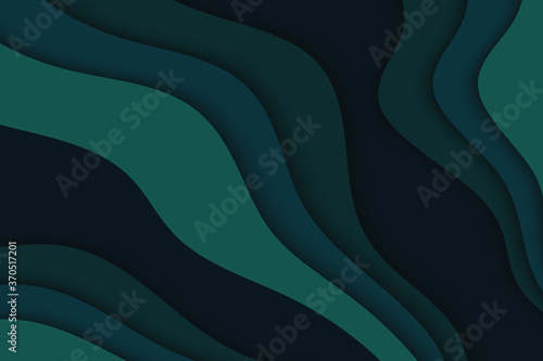Abstract curved wave template for your design. Vector illustration with curves lines. Wavy paper cut background.