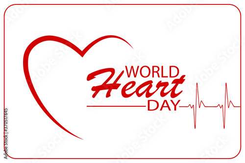 Vector illustration for the World Heart Day 