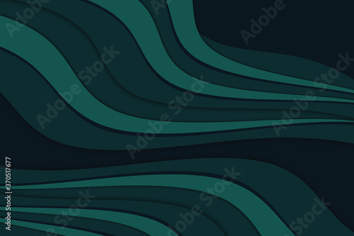 Abstract curved wave template for your design. Vector illustration with curves lines. Wavy paper cut background.