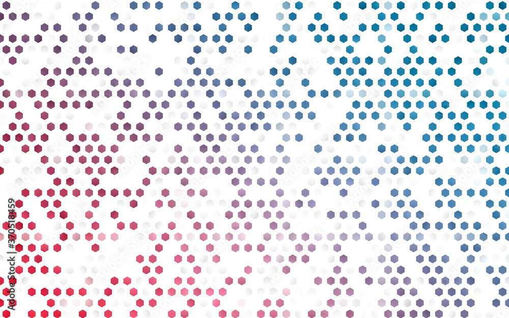 Light Blue, Red vector template in hexagonal style. Light Blue, Red vector template in hexagonal style.