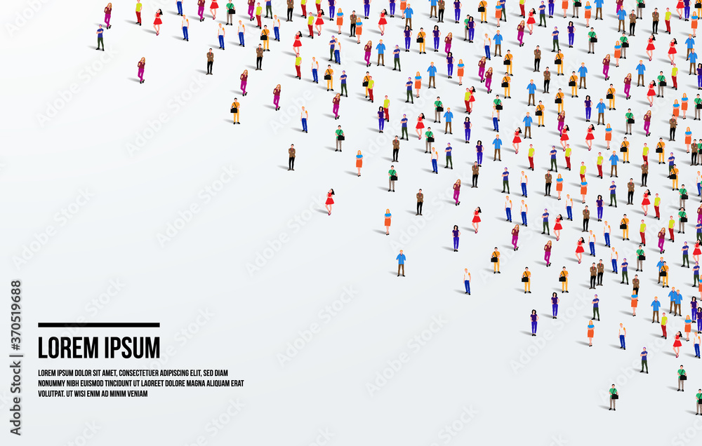 A large group of people on white background. People crowd background. Vector illustration A large group of people on white background. People crowd background. Vector illustration
