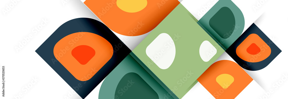Set of vector modern geometric abstract backgrounds with repeating abstract round shapes patterns and shadow effects Set of vector modern geometric abstract backgrounds with repeating abstract round shapes patterns and shadow effects