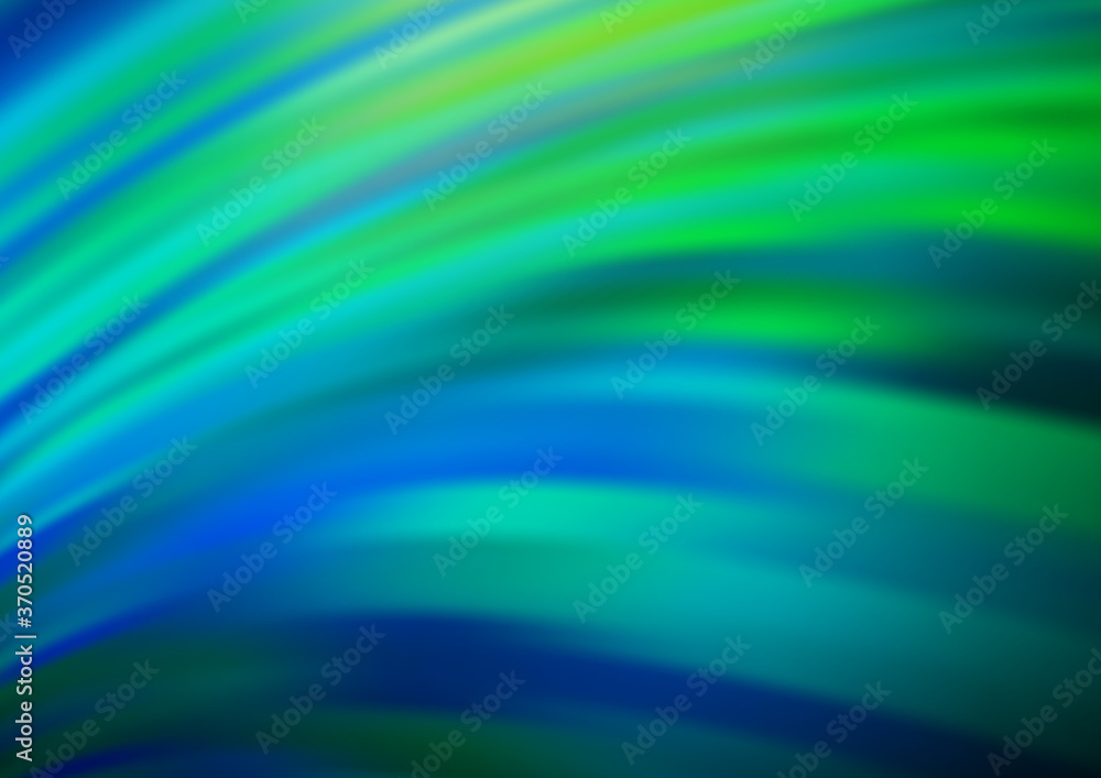 Obraz premium Light Blue, Green vector background with bent ribbons.