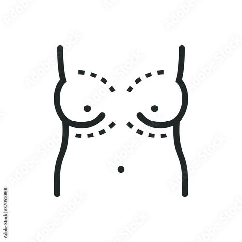 Breast augmentation icon