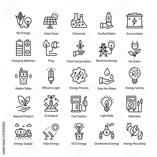 Energy glyph icon