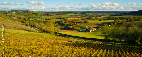 Panoramique la vallée de Vézelay (89450), L'Yonne en Bourgogne-Franche-Comté, France