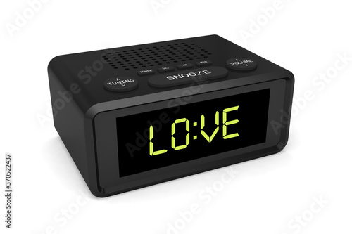 clock alarm radio wake love
