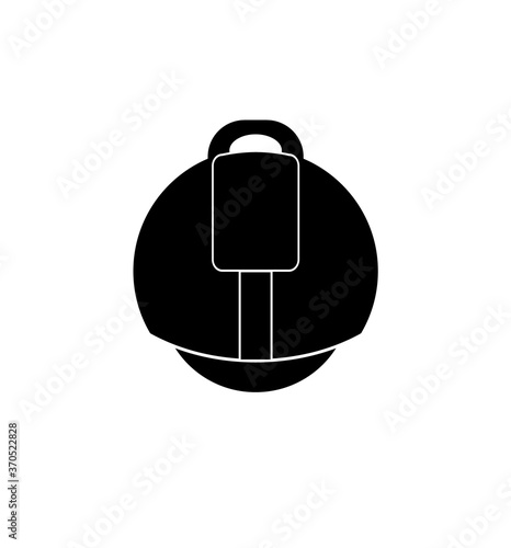 Beautiful simple vector monowheel icon isolated on white backgraund. Balance electric vehicle