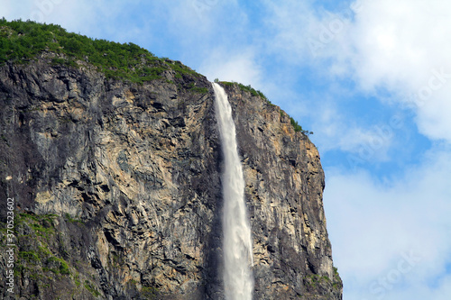 waterfall in the mountains