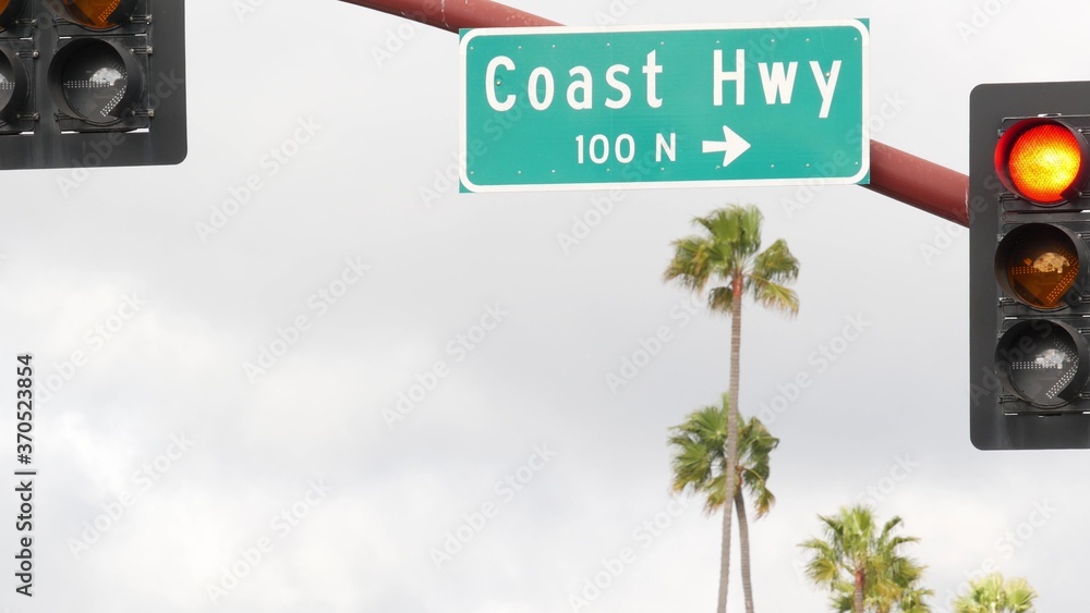 Pacific Coast Highway 1 Tin Sign - Rustic Metal Wall Décor, 8x11 Inches, Beach & Road Theme