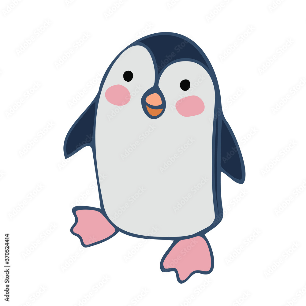 penguin on the white background penguin on the white background