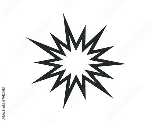 Explosion icon symbol. Bomb bang explosive logo sign. Vector illustration image. Isolated on white background.