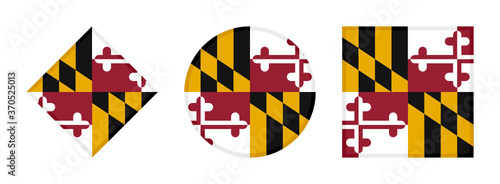 Bilde på lerret maryland flag icon set