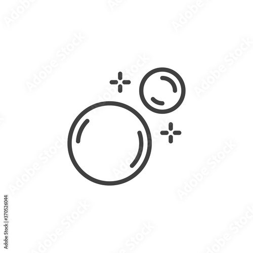 Water bubbles line icon. linear style sign for mobile concept and web design. Soap bubble outline vector icon. Symbol, logo illustration. Vector graphics