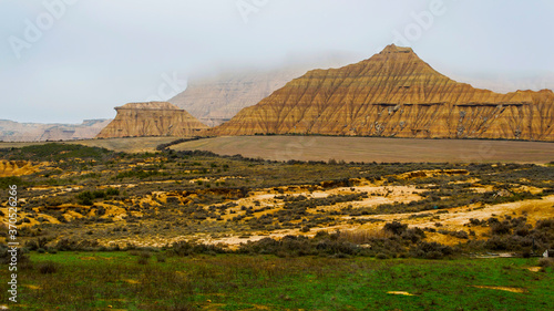 Paisaje semidesertico, Bardenas Reales,  en Navarra, España photo