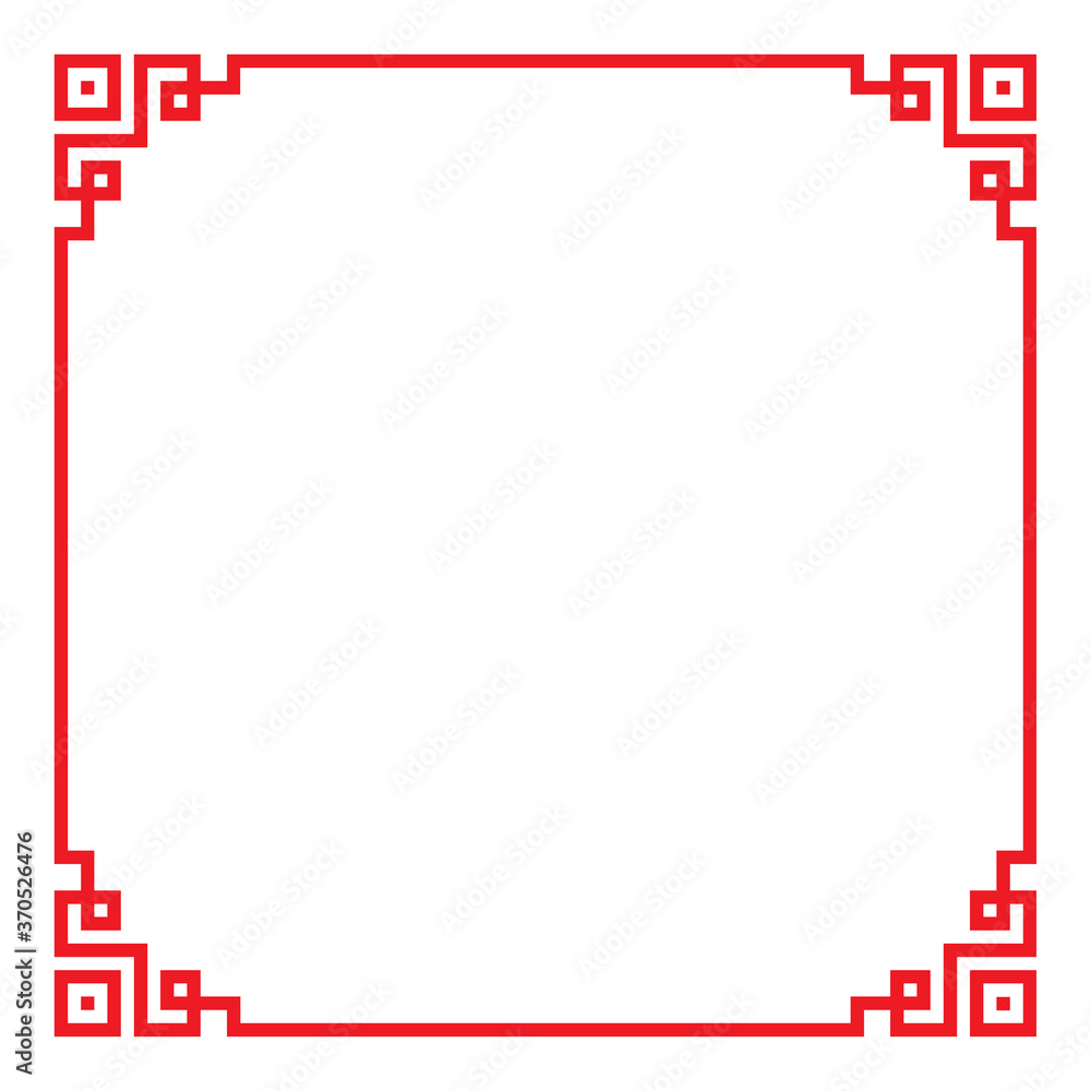 chinese border frame Stock Vector Adobe Stock