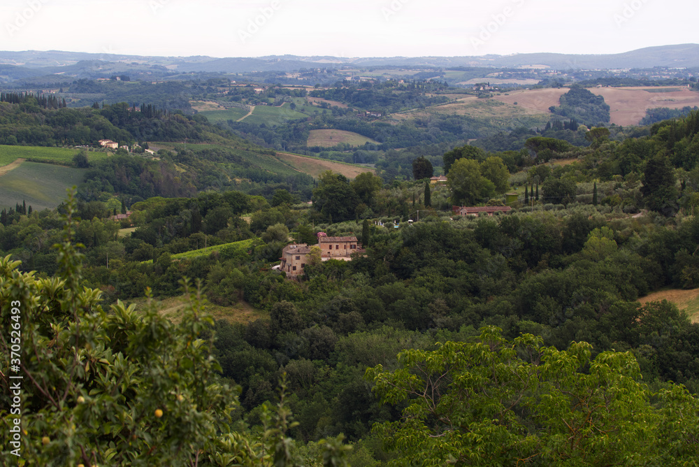 Tuscan Landscape view from the village of San Gimignano Tuscan Landscape view from the village of San Gimignano