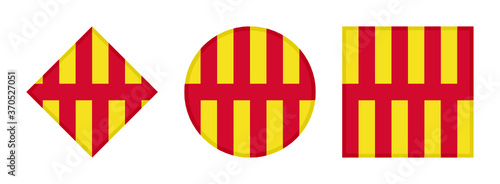Tableau sur toile northumberland flag icon set. isolated on white background