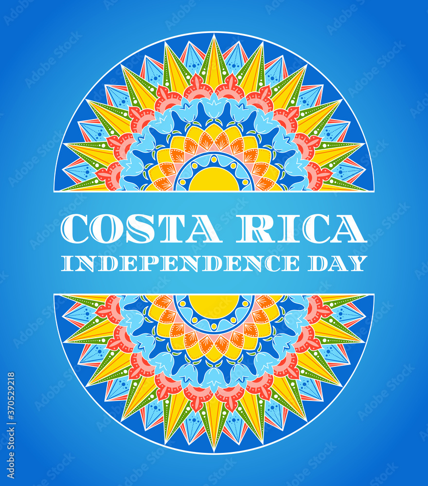 Costa Rica Independence Day, 15 September, illustration vector