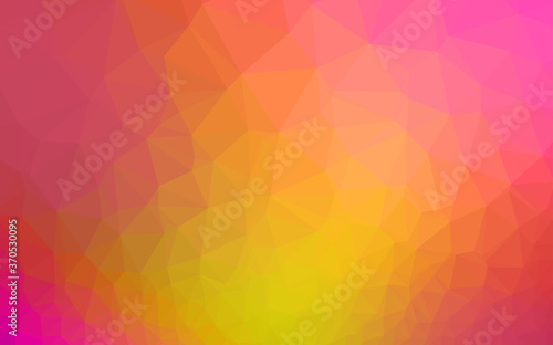 Light Pink, Yellow vector polygonal template.