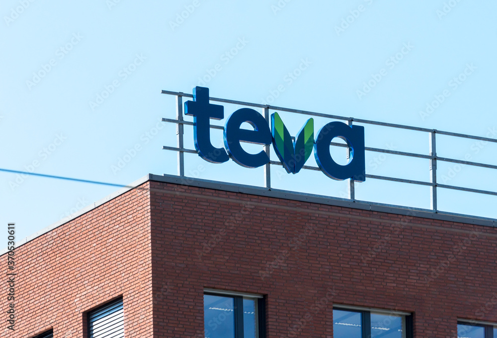 Prague, Czech Republic - July 23, 2020: Signage of Teva Pharmaceutical  Industries (Teva Pharmaceuticals), American Israeli pharmaceutical company  Stock Photo | Adobe Stock