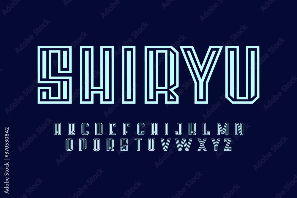 modern alphabet font vector illustration modern alphabet font vector illustration