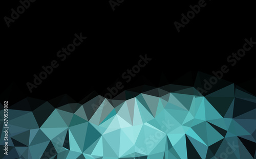 Dark BLUE vector abstract polygonal cover.