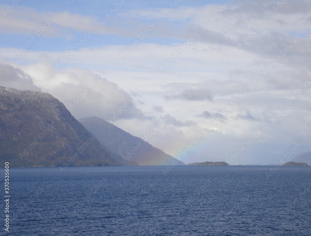 rainbow over the Magellan