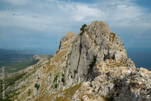 Bernia Mountain ridge one of the most alpine mountain in Alicante province (1,128 msn), Alicante province, Costa Blanca, Spain