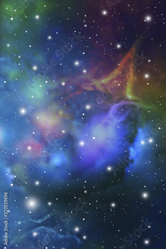 Astrology Mystic Galaxy Background. Outer Space. Vector Digital Illustration of Universe.