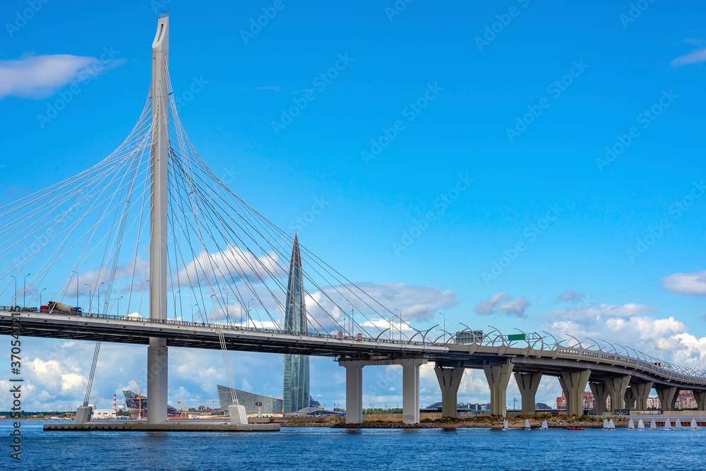 Obraz premium Saint Petersburg, section of the Western high-speed diameter