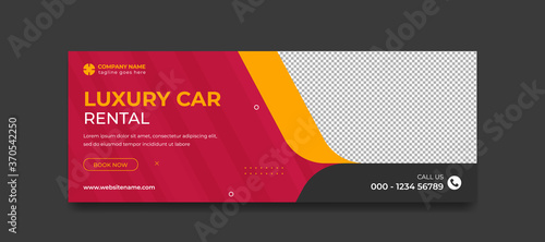 Rental car social media banner template