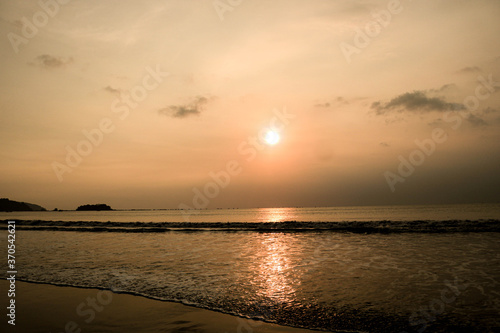 sunset on the beach