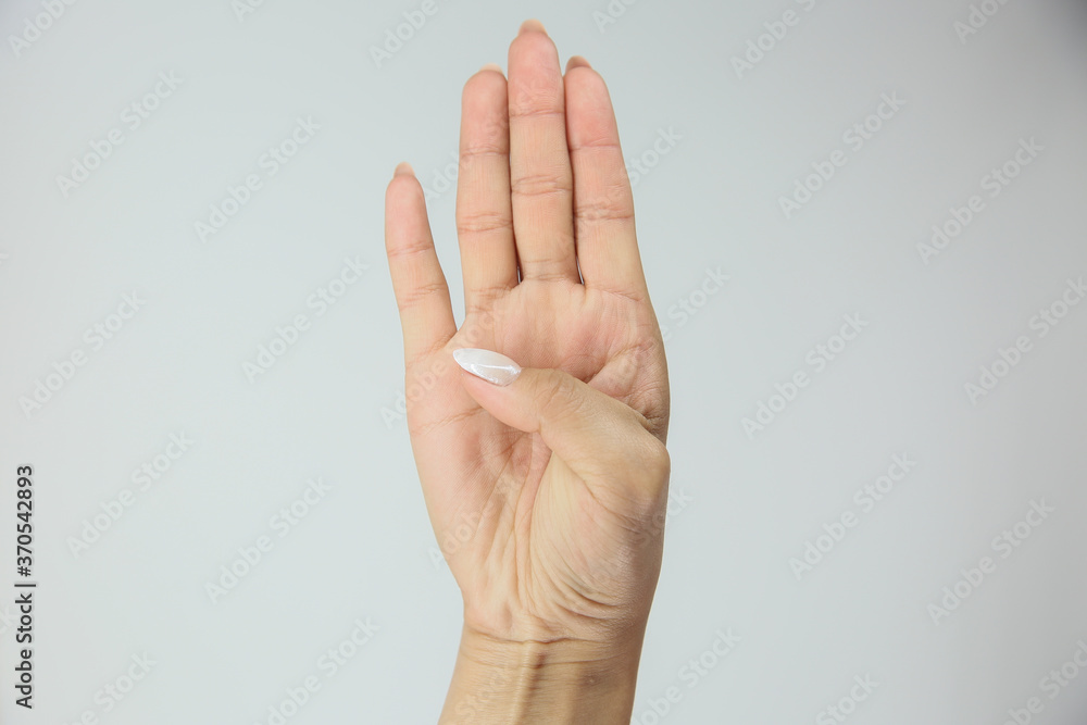 Finger Spelling the Alphabet in American Sign Language (ASL). The letter B Finger Spelling the Alphabet in American Sign Language (ASL). The letter B