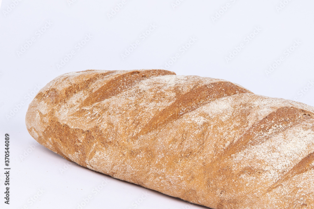 fresh rye loaf of bread on a white background fresh rye loaf of bread on a white background