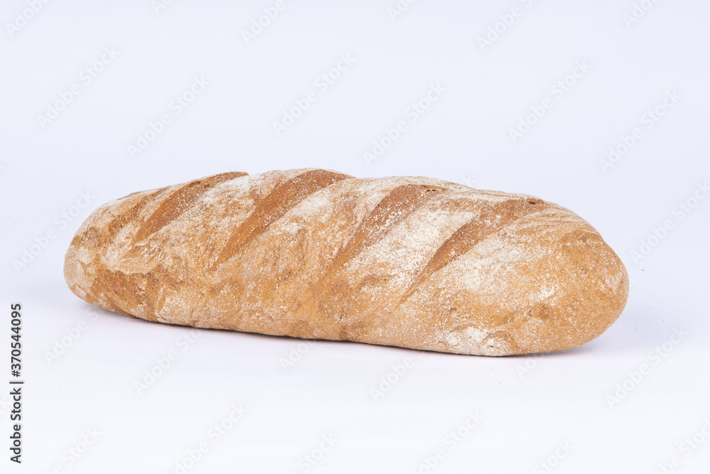 fresh rye loaf of bread on a white background fresh rye loaf of bread on a white background