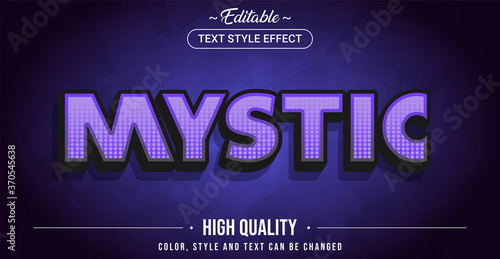 Editable text style effect - Mystic theme style.