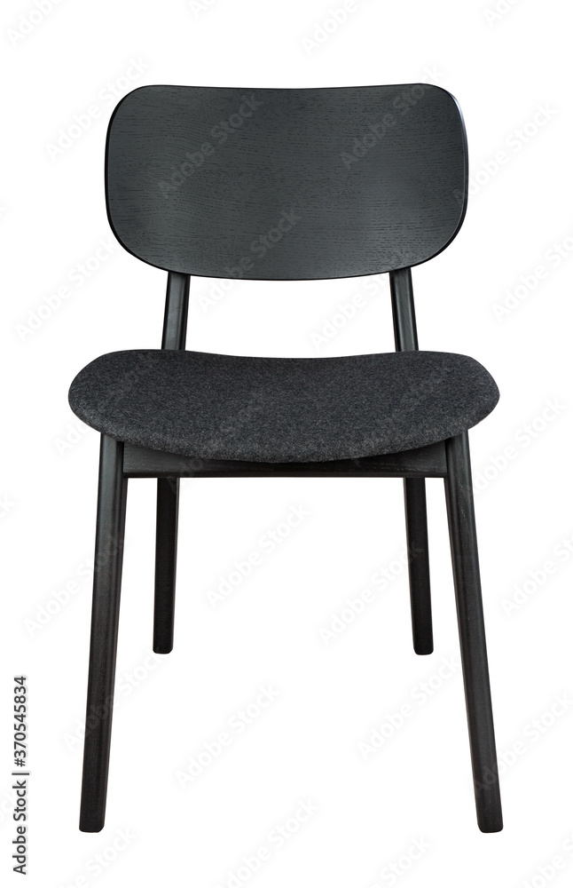 Classic black chair with black textile seat Classic black chair with black textile seat