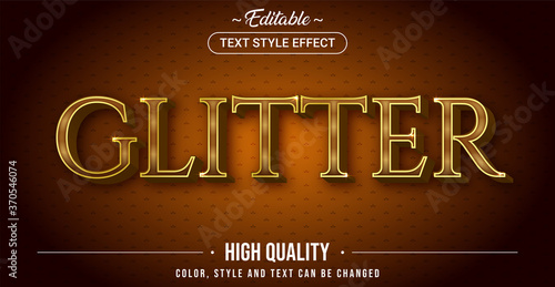 Editable text style effect - Glitter theme style.