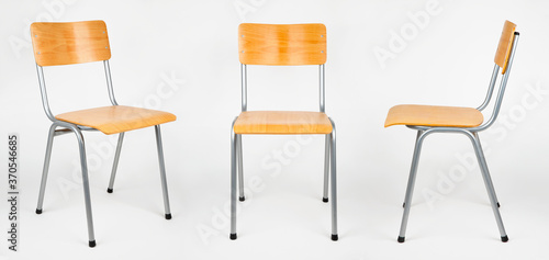 School chair isolated on white