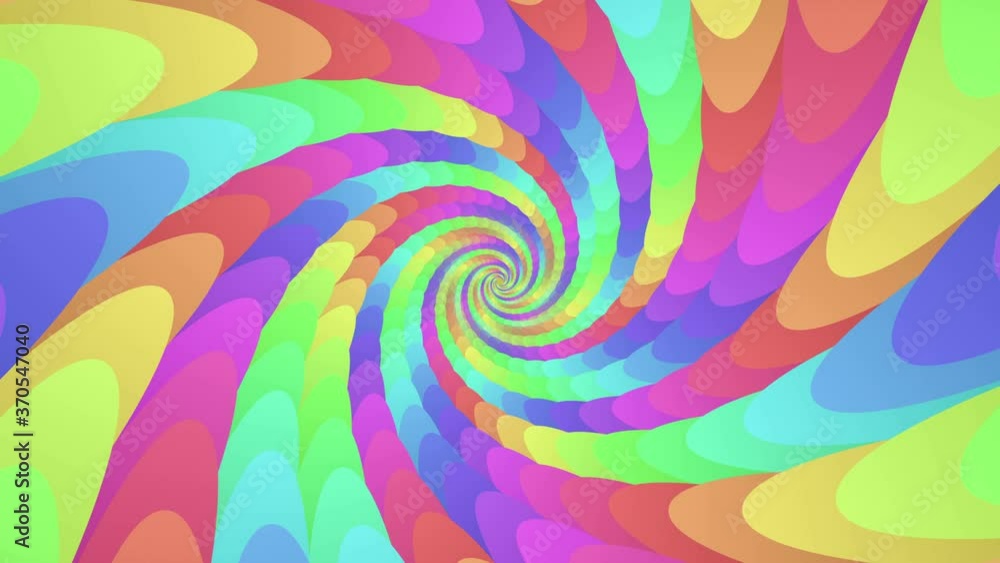 Colorful Rainbow Background. Spiral Curve Tunnel Hypnotic Psychedelic 3d Animation. Colorful Rainbow Background. Spiral Curve Tunnel Hypnotic Psychedelic 3d Animation.
