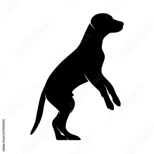 Dog Silhouette on White Background. Isolated Vector Animal Template for Logo Company, Icon, Symbol etc