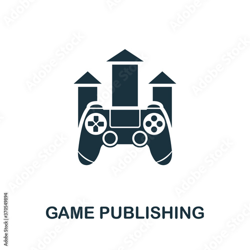 Game Publishing icon. Simple element from game development collection. Filled Game Publishing icon for templates, infographics and more