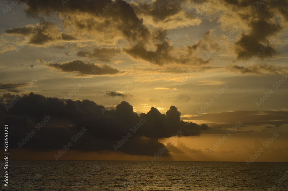 Crisp Caribbean sunset, shot somewhere in Jamaica.